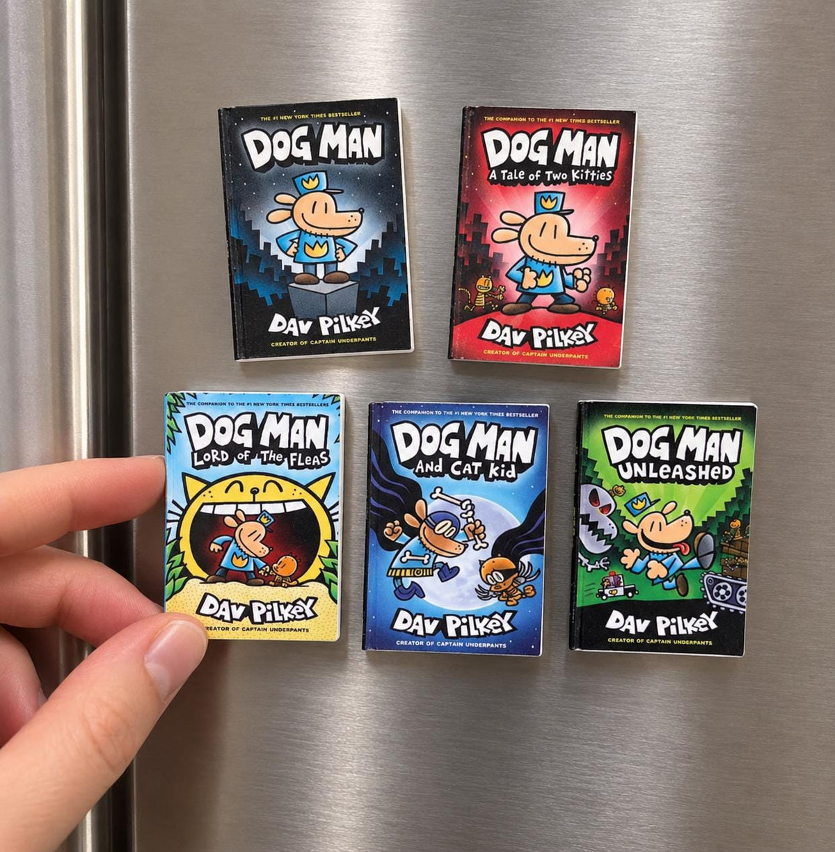 Mini Magnet Dog Man Books