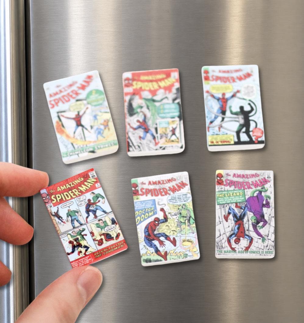 Mini Magnet Superhero Comic Books