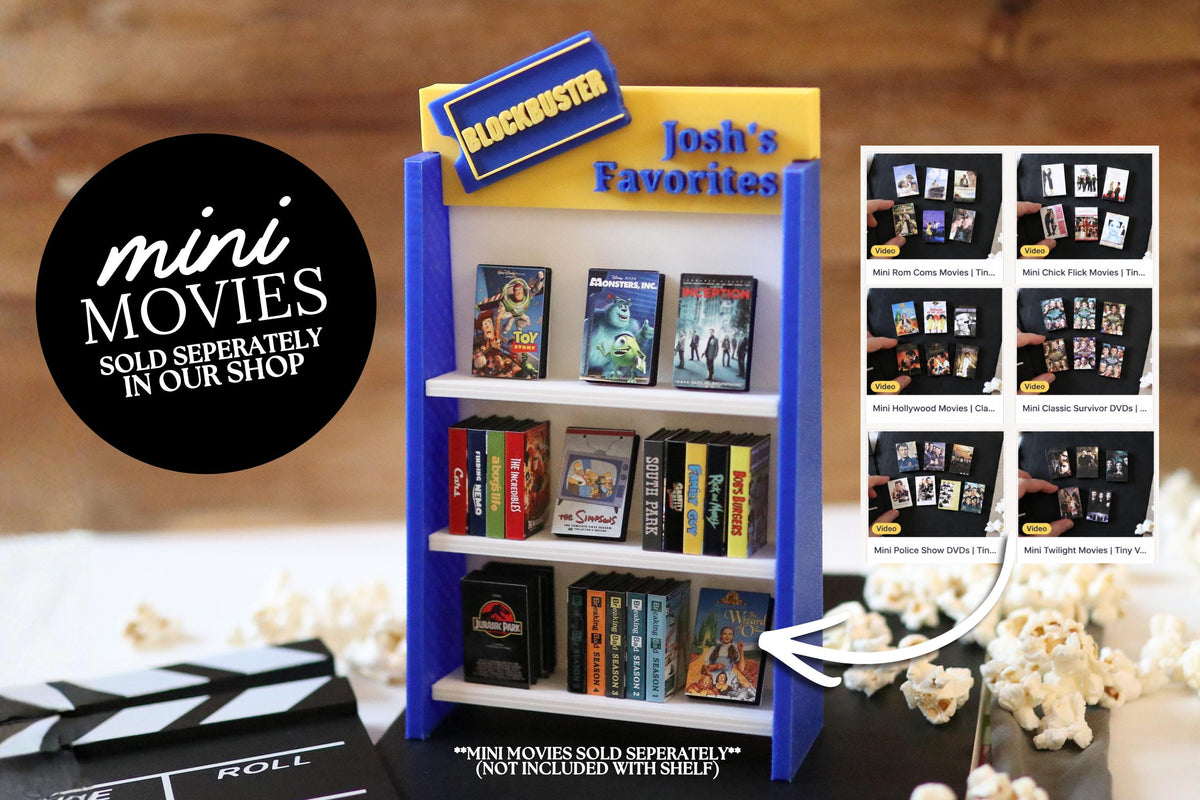 CUSTOM Mini Blockbuster Retro Shelf Vintage Display