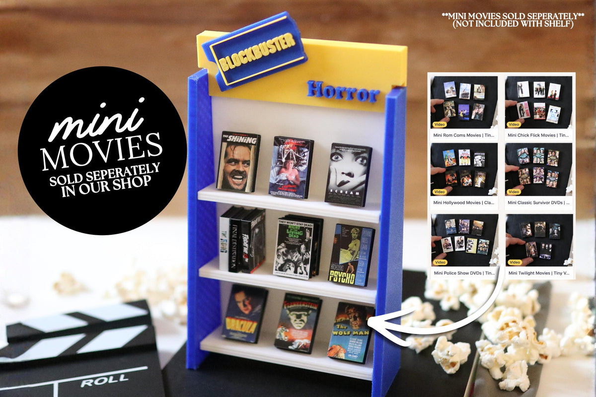 CUSTOM Mini Blockbuster Retro Shelf Vintage Display