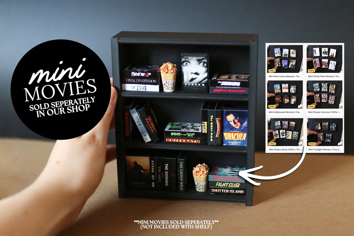 Mini VHS Shelf Vintage Display