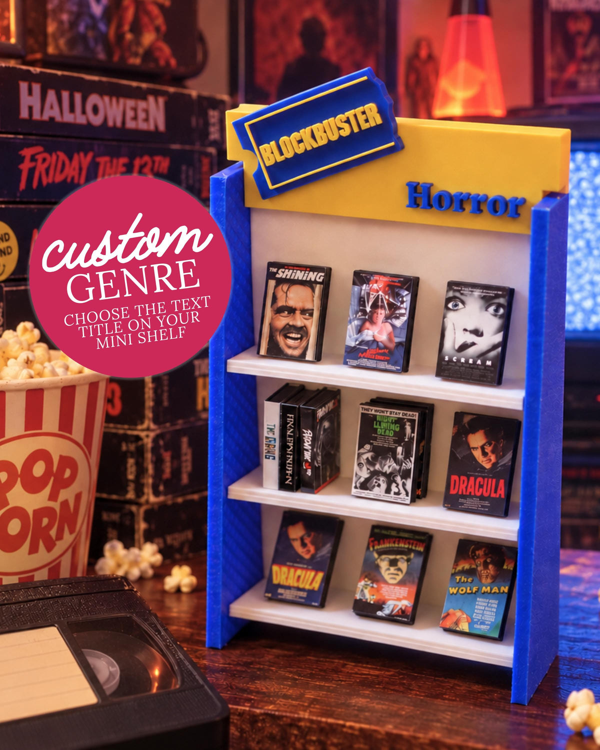 CUSTOM Mini Blockbuster Retro Shelf Vintage Display